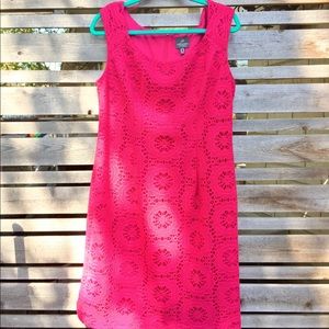 Adrianna Papell Crochet Sheath Midi Dress